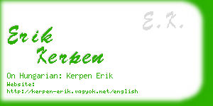 erik kerpen business card